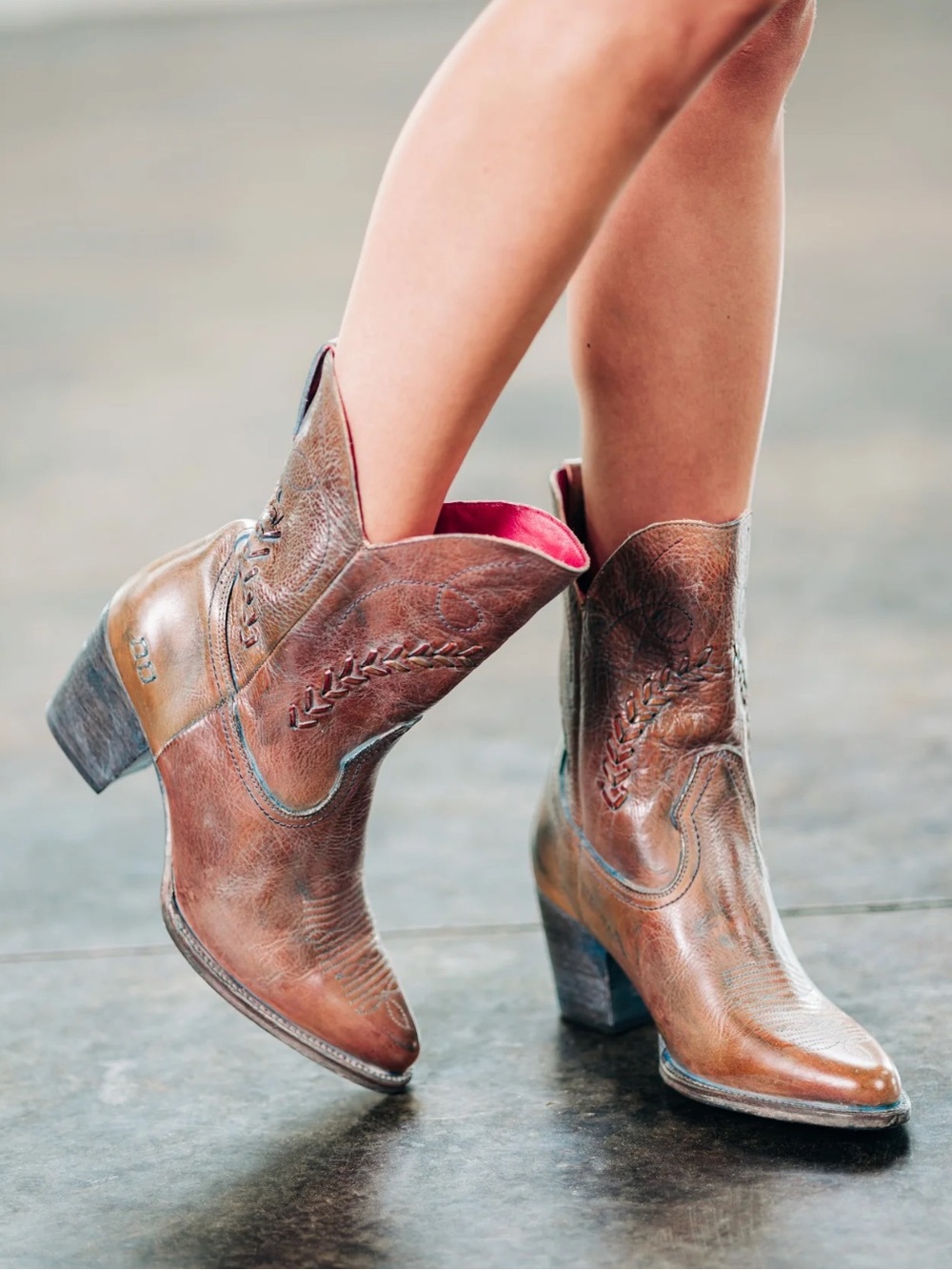 Bed Stu Amanda II Pecan Rustic Western Pull On Boots Leather Size 8.5